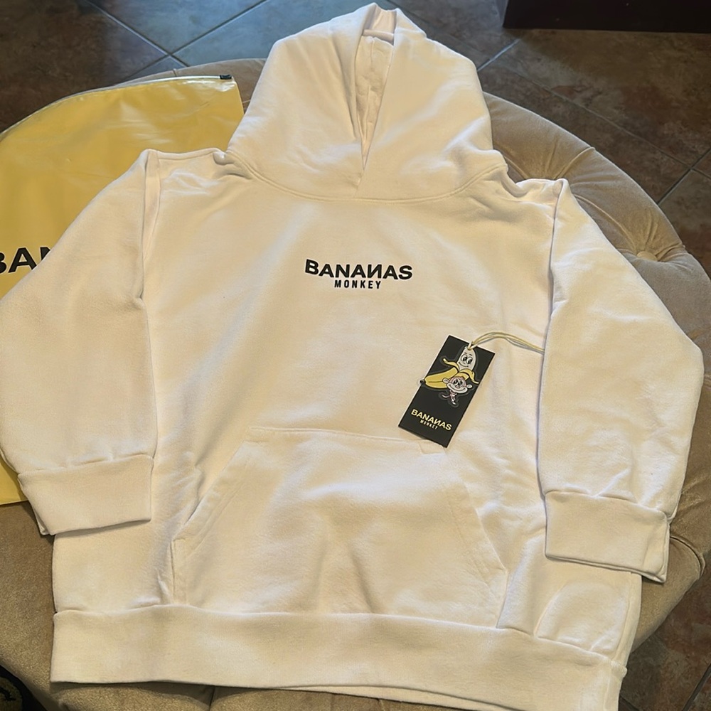 NEW Bananas Monkey NWT Kids Unisex Hoodie Bananas Monkey Logo size 7/L